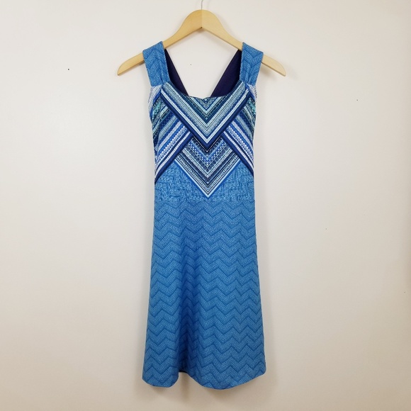 Prana Dresses & Skirts - Prana XS Tankdress Dress X-Back Stretch Blue